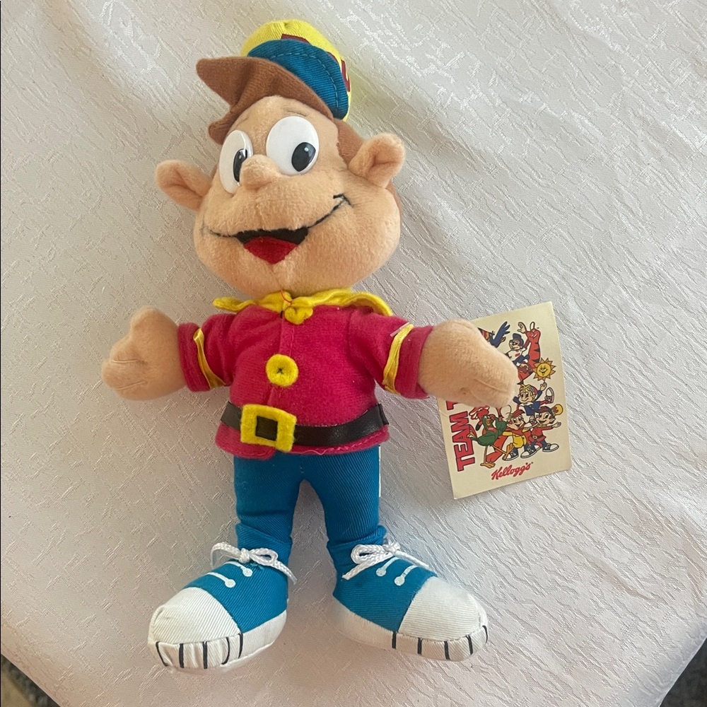 Toy Network Kelllogg Pop Team Tony Plush Stuffed Animal 8" Tall New